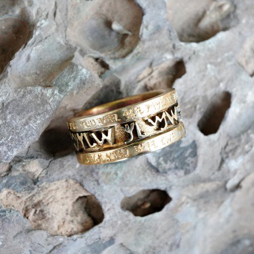 Ancient Priestly Blessing Ring Gold